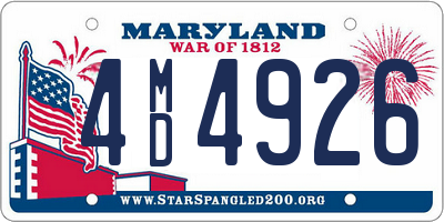 MD license plate 4MD4926