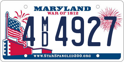 MD license plate 4MD4927