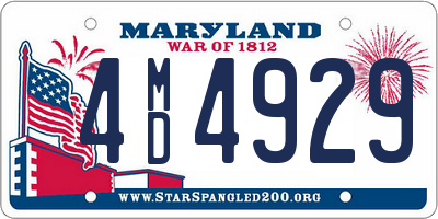 MD license plate 4MD4929