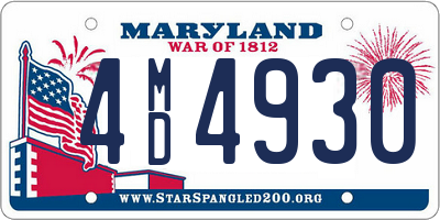 MD license plate 4MD4930