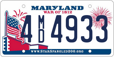 MD license plate 4MD4933