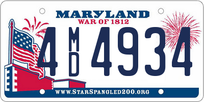 MD license plate 4MD4934