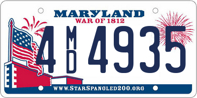 MD license plate 4MD4935