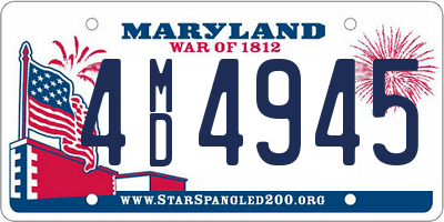 MD license plate 4MD4945