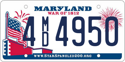 MD license plate 4MD4950