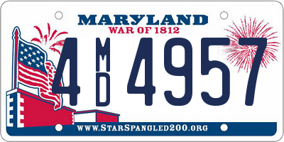 MD license plate 4MD4957