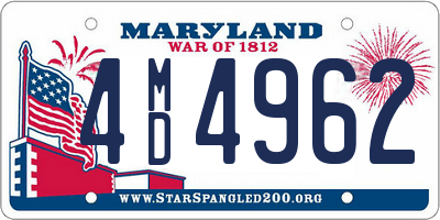 MD license plate 4MD4962
