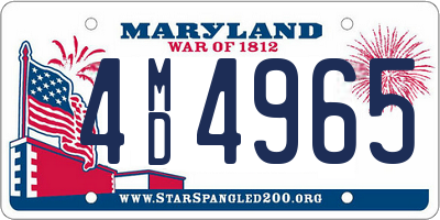 MD license plate 4MD4965