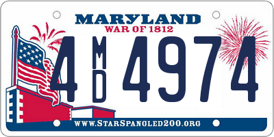 MD license plate 4MD4974