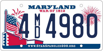 MD license plate 4MD4980