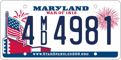 MD license plate 4MD4981