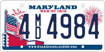 MD license plate 4MD4984