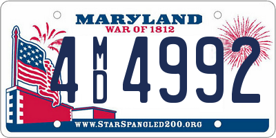 MD license plate 4MD4992