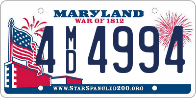 MD license plate 4MD4994