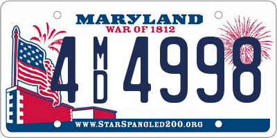 MD license plate 4MD4998