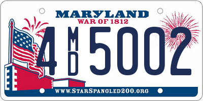 MD license plate 4MD5002