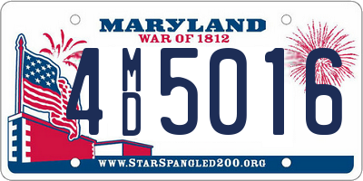 MD license plate 4MD5016