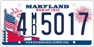 MD license plate 4MD5017