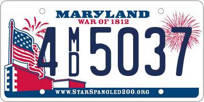MD license plate 4MD5037