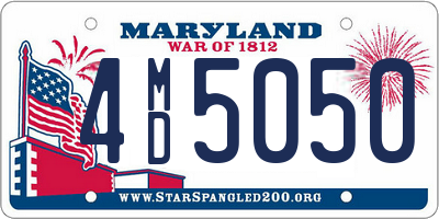 MD license plate 4MD5050