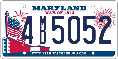 MD license plate 4MD5052