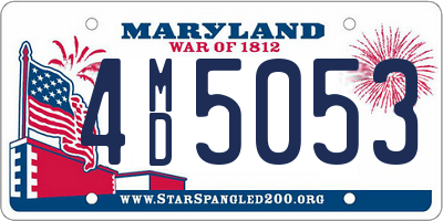 MD license plate 4MD5053