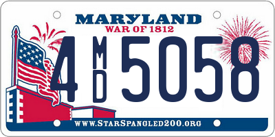 MD license plate 4MD5058