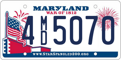 MD license plate 4MD5070