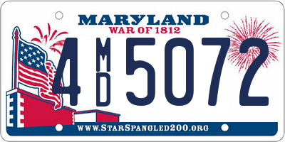 MD license plate 4MD5072
