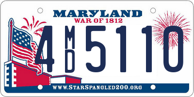 MD license plate 4MD5110