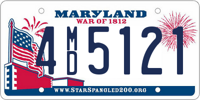 MD license plate 4MD5121