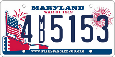 MD license plate 4MD5153