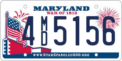 MD license plate 4MD5156