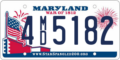 MD license plate 4MD5182