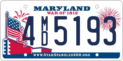 MD license plate 4MD5193