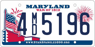 MD license plate 4MD5196