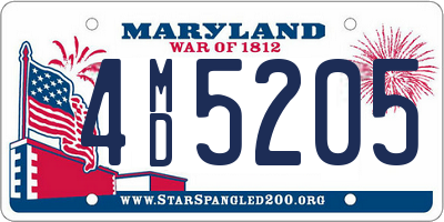 MD license plate 4MD5205