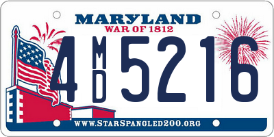 MD license plate 4MD5216