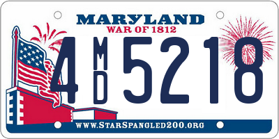 MD license plate 4MD5218