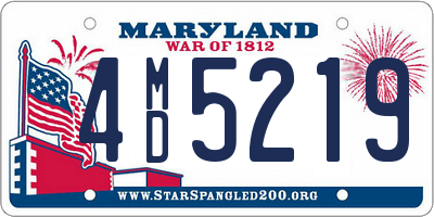 MD license plate 4MD5219