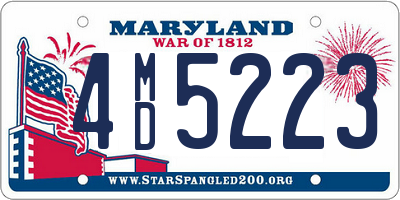 MD license plate 4MD5223