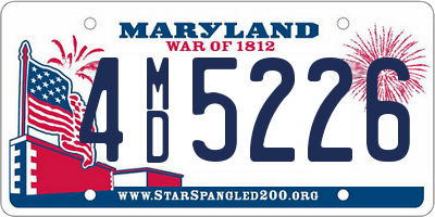 MD license plate 4MD5226