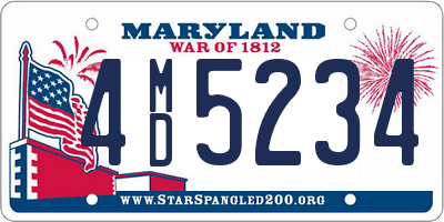 MD license plate 4MD5234