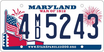 MD license plate 4MD5243