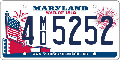 MD license plate 4MD5252