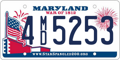 MD license plate 4MD5253