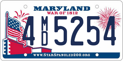 MD license plate 4MD5254