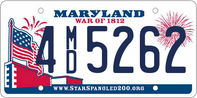 MD license plate 4MD5262