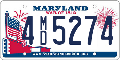 MD license plate 4MD5274