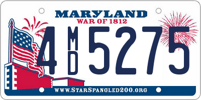 MD license plate 4MD5275